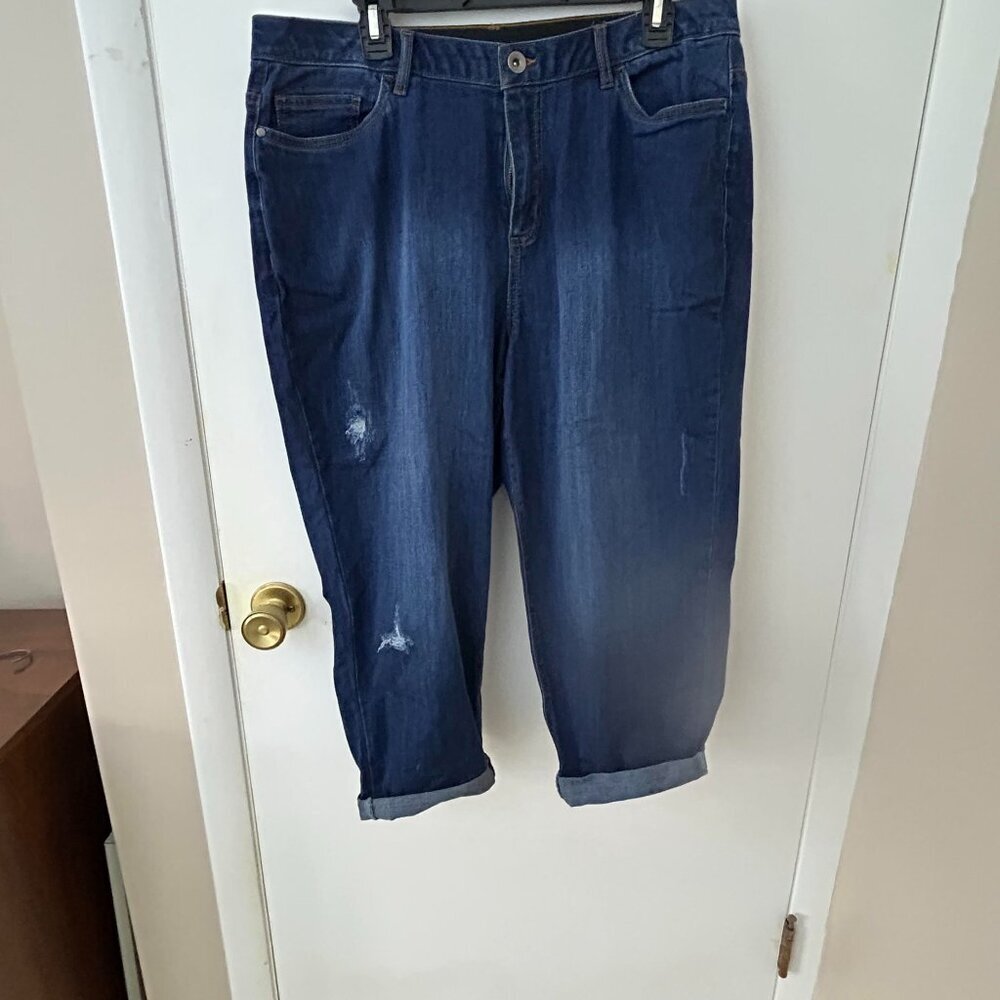 Catherine's Slightly Distressed Crop length jean Size 18WP
